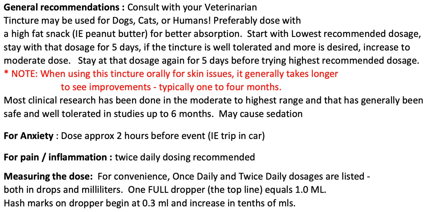 Pet Tincture 30 ML  - CBD (3000mg) & CBG (1500mg) for Cats and Dogs